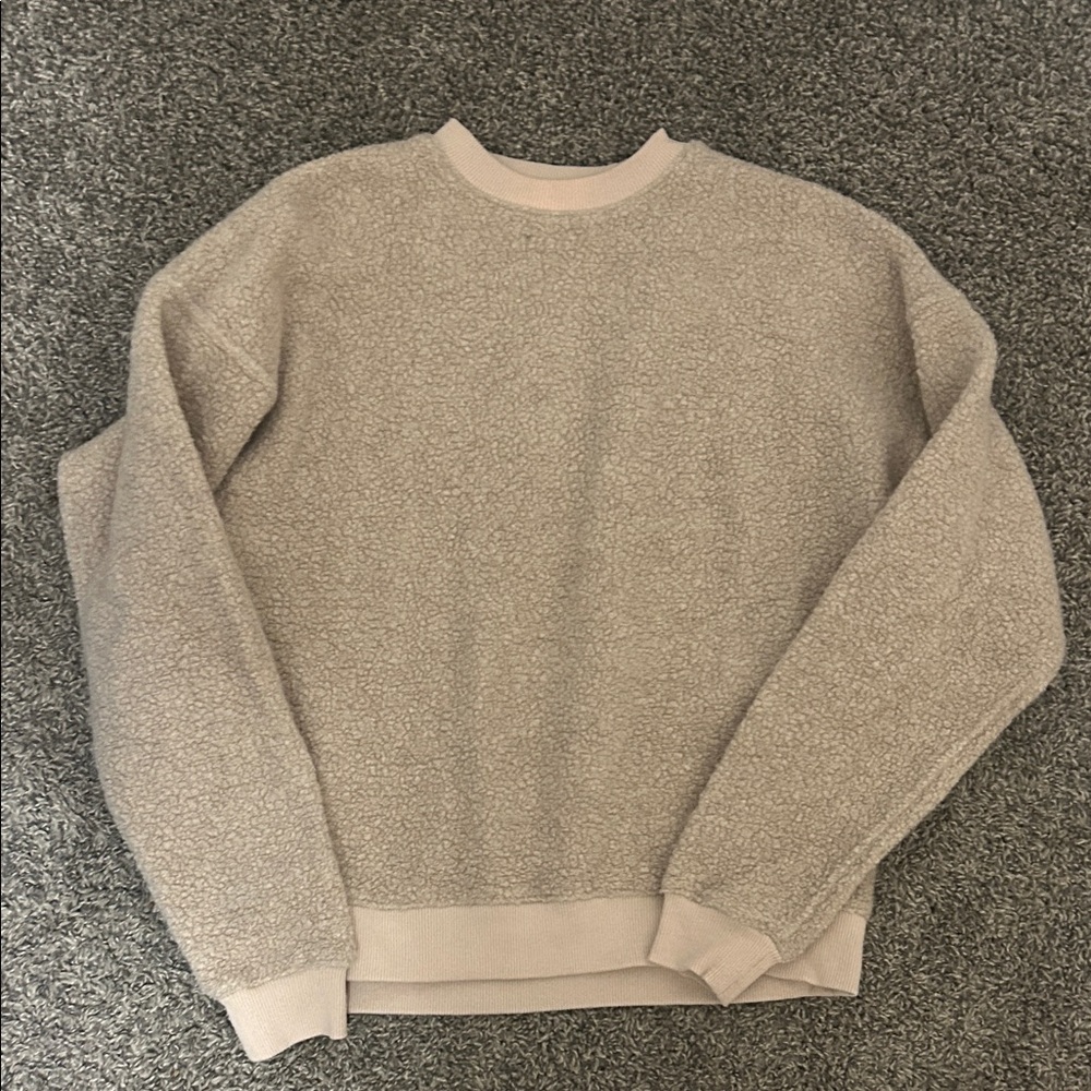 Outdoor Voices Men's Light Beige Crewneck Sweater